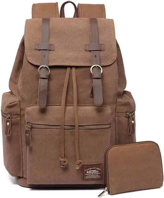 Vintage canvas Backpacks Bags Travel Students Casual For Hiking Travel Camping Backpack