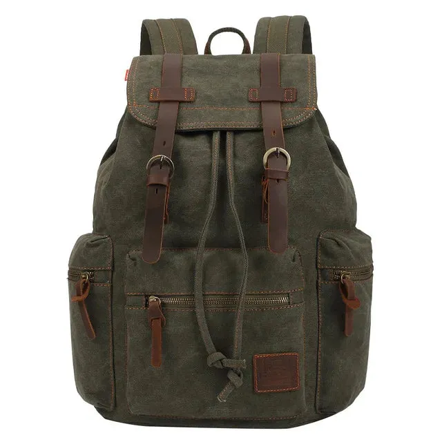 Vintage canvas Backpacks Bags Travel Students Casual For Hiking Travel Camping Backpack