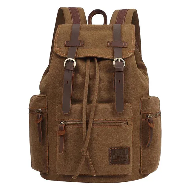 Vintage canvas Backpacks Bags Travel Students Casual For Hiking Travel Camping Backpack