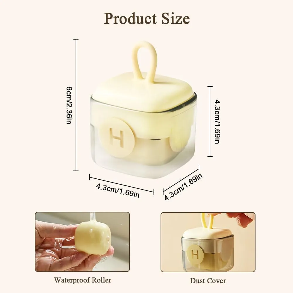 Washable Reusable Gel Lint Roller Ball for Pet Hair, Portable Dog Cat Pet Hair Remover for Clothes, Sticky Cleaner, Dust Fuzz Fur for Travel Household (Beige)