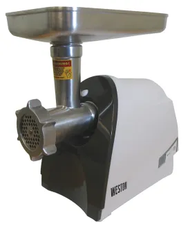 Weston 33-0201-W Meat Grinder and Sausage Stuffer, 575 W, Stainless Steel, White :EA: QUANTITY: 1
