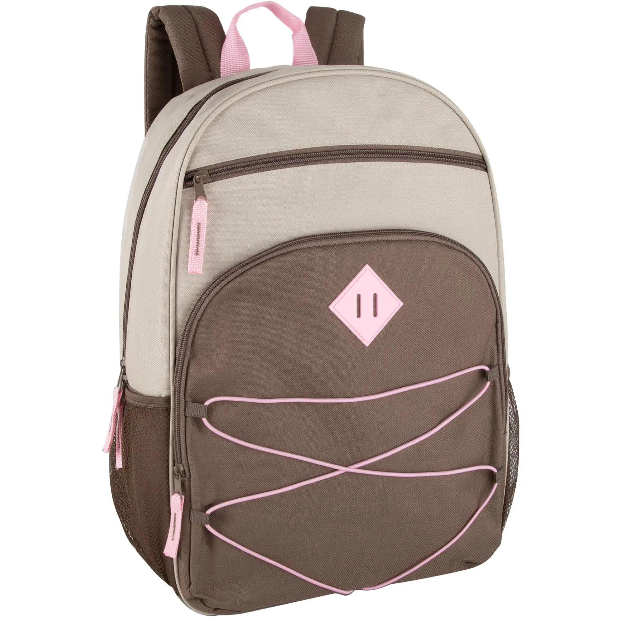 Wholesale 17 Inch Multi Pocket Bungee Backpack - 3 Girl Colors