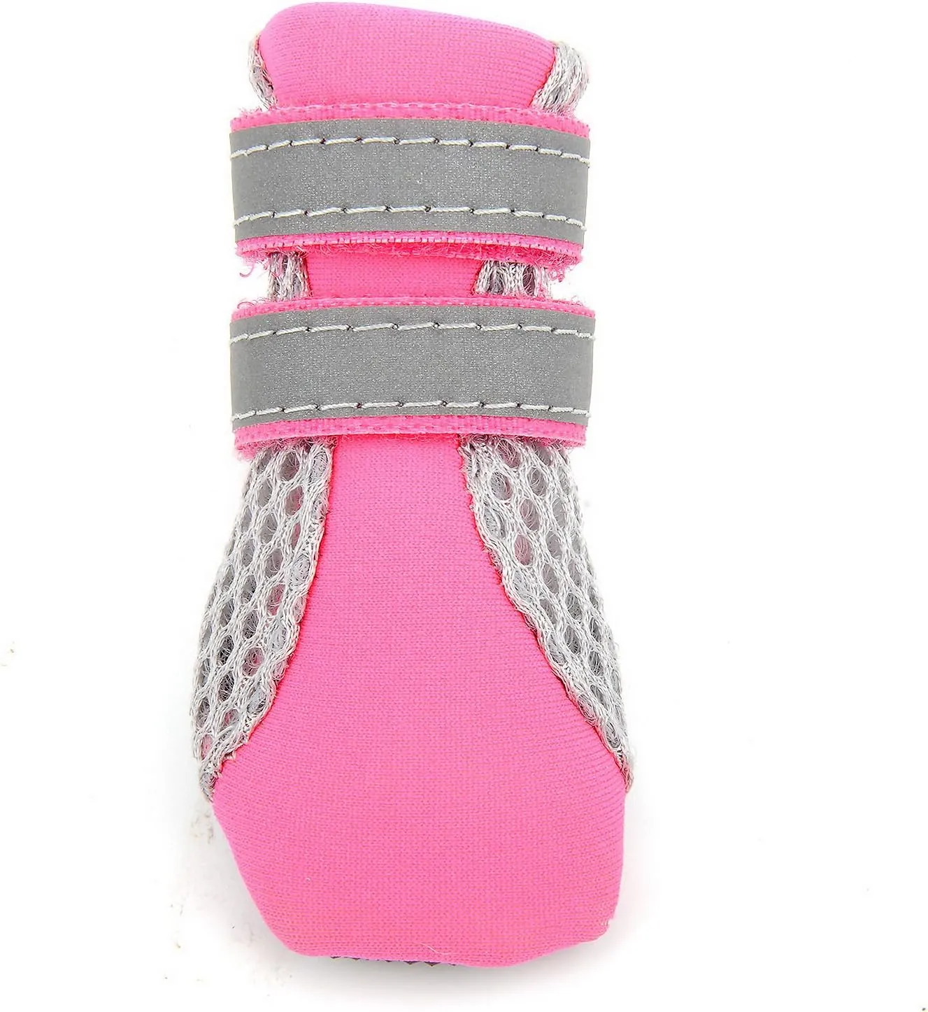 Zunea Dog Boots for Hot Pavement Summer Breathable Soft Mesh Paw Protectors Puppy Small Dog Shoes with Adjustable Safe Reflective Strap and Rugged Anti-Slip Sole for Hiking Running Pink Mini L